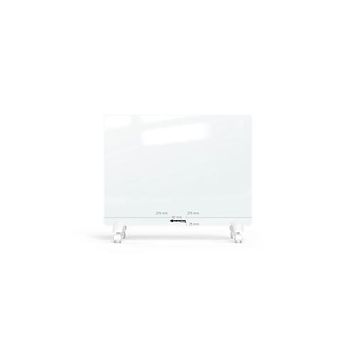 Konvektor GLASKON 1000, 1000 W, Glasfront, LCD Touch-Funktion, 24-h/Wochen-Timer, erkennt offene Fenster, IP24, mobil/Wandmontage, weiß