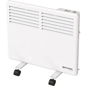Konvektor Heizgerät SLIM E 1000, mobil oder Wandmontage, 1000 W, 3 Heizstufen, Thermostat, 24 h-/Wochentimer, IP24, B 500 x T 85 x H 400 mm, weiß