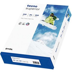 Kopierpapier tecno superior, DIN A4, 120 g/m², hochweiß, 1 Paket = 250 Blatt Kopierpapier tecno superior, DIN A4, 120 g/m², hochweiß, 1 Paket = 250 Blatt