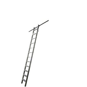 KRAUSE Regalleiter, Aluminium, mit 2 Paar Einhängehaken/Aufbewahrungshaken, 12 Stufen