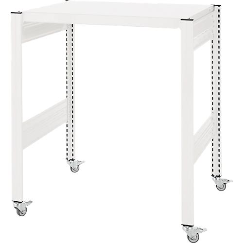 Kreativ-Tisch ORDO Professional, Grundtisch, multifunktional, herausnehmbare Schreibfläche, mobil, B 810 x T 635 x H 825 mm, Stahl, verkehrsweiß RAL 9016