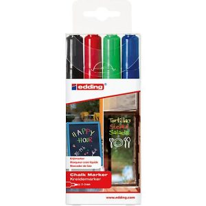 Kreidemarker edding 4095, 2-3 mm, farbsortiert, 4 Stück