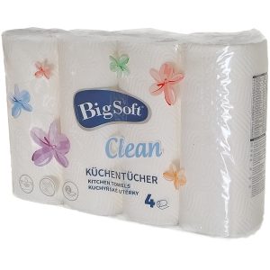 4 Rollen Küchentücher. Haushaltspapier. 2-lagig