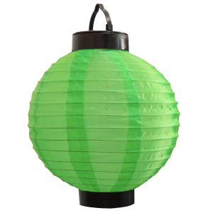 Solar Laterne LED Lampion. Ø 20cm grün