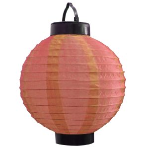 Solar Laterne LED Lampion. Ø 20cm orange