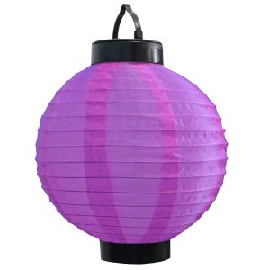 Solar Laterne LED Lampion. Ø 20cm. lila