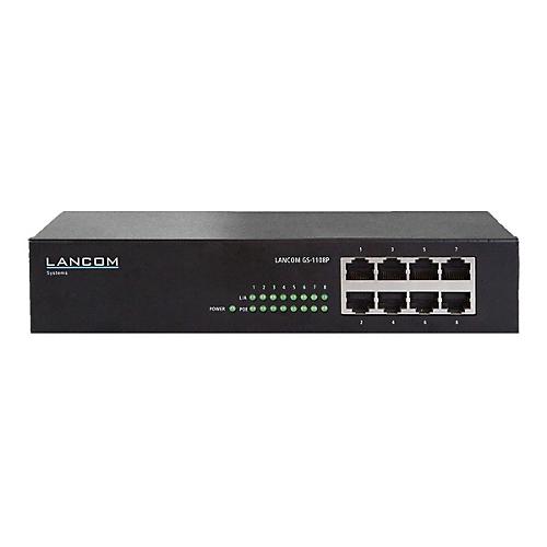 LANCOM GS-1108P - Switch - 8 Anschlüsse - unmanaged - an Rack montierbar