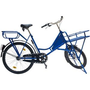 Lastenfahrrad, 3-Gang-Schaltung, Stahlrahmen pulverbeschichtet, mit Beleuchtung, schwarz-blau