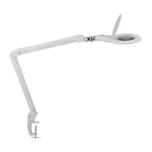 LED Lupenleuchte MAULmakro, 3-Dioptrien-Linse, 8 W, 580 lm, 6500 K, Arm um 360° dreh-& neigbar, höhenverstellbar, Klemmfuß, weiß LED Lupenleuchte MAULmakro, 3-Dioptrien-Linse, 8 W, 580 lm, 6500 K, Arm um 360° dreh-& neigbar, höhenverstellbar, Klemmfuß, weiß