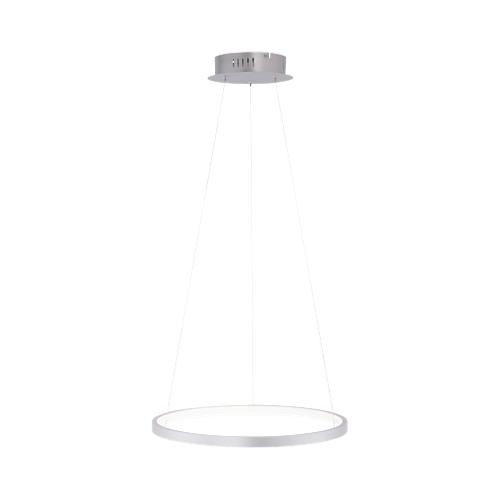LED-Pendelleuchte CIRCLE, silber, Lichtfarbe Warmweiß, 19 W, dØ 390 mm