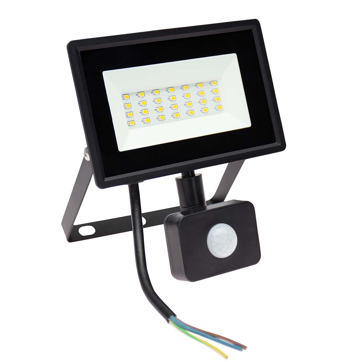 LED Fluter. 20W. 2050lm. kaltweiß. Bewegungsmelder. schwarz