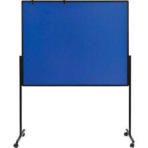 Legamaster PREMIUM mobiles Multiboard XL, Pinnboard und Whiteboard, mit Rollen, B 1200 x H 1500 mm, blau, inkl. Klick-Papierhaken