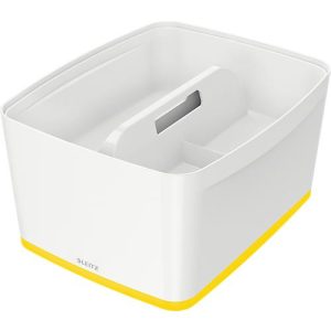 Leitz Ablagebox MyBox, DIN A4, für Utensilien, weiß/gelb