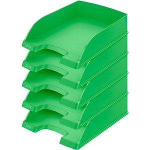 LEITZ® Ablagekorb Standard 5227, Kunststoff, 5 Stück, grün LEITZ® Ablagekorb Standard 5227, Kunststoff, 5 Stück, grün
