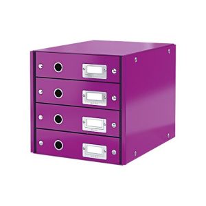 LEITZ® Click + Store, 4 Schubladen, flach, violett