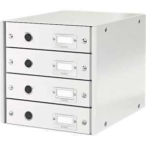 LEITZ® Click + Store, 4 Schubladen, flach, weiß