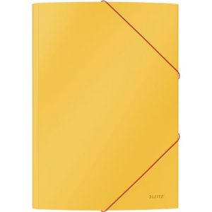 Leitz® Eckspannermappe Cosy, A4-Format, für bis zu 150 Blatt, 3 Klappen & Gummibandverschluss, Karton, gelb