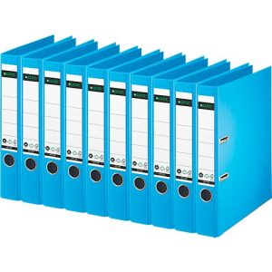 LEITZ® Ordner 1007/1008, DIN A4, Rückenbreite 52 mm, 10 Stück, hellblau