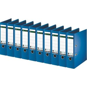 LEITZ® Ordner 1007/1008, DIN A4, Rückenbreite 80 mm, 10 Stück, blau