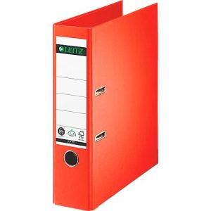 LEITZ® Ordner 1007/1008, DIN A4, Rückenbreite 80 mm, einzeln, hellrot