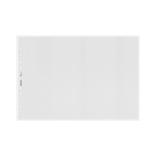 Leitz® Prospekthüllen Recycle, Format A3, Universallochung, dokumentenecht, 100 % recycelbar, Recyclingfolie, transparent, 25 Stück