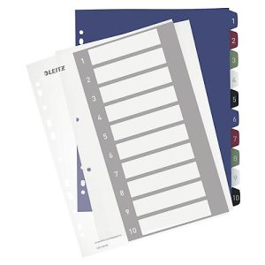LEITZ Register Style, Zahlenregister, extrabreit, einzeln, Zahlen 1-10 LEITZ Register Style, Zahlenregister, extrabreit, einzeln, Zahlen 1-10