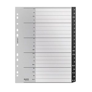 Leitz® Registermappe Recycle, A4, beschreibbar, Universalllochung, zu 100 % recycelbar, Kunststoff, schwarz, Taben A-Z Leitz® Registermappe Recycle, A4, beschreibbar, Universalllochung, zu 100 % recycelbar, Kunststoff, schwarz, Taben A-Z