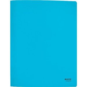 Leitz® Schnellhefter Recycle, Format A4, bis zu 250 Blatt, Heftmechanik, 100 % recycelbar, Blauer Engel, Recyclingkarton, blau
