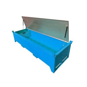 Leuchtstoffröhrenbox BAUER SL-N 220, Stahlblech, unterfahrbar, Deckel verzinkt, herausnehmbare Trennwand, B 2300 x T 800 x H 530 mm, blau