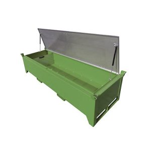 Leuchtstoffröhrenbox BAUER SL-N 220, Stahlblech, unterfahrbar, Deckel verzinkt, herausnehmbare Trennwand, B 2300 x T 800 x H 530 mm, grün