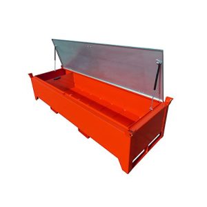 Leuchtstoffröhrenbox BAUER SL-N 220, Stahlblech, unterfahrbar, Deckel verzinkt, herausnehmbare Trennwand, B 2300 x T 800 x H 530 mm, rot
