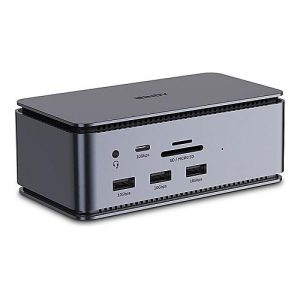 LINDY DST-Pro – Dockingstation – für Laptop – USB-C – HDMI, DP, USB-C – 1GbE, 10GbE