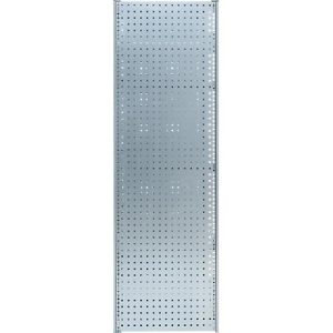 Lochblechwand für Grundregal/Anbauregal ORDO Industry, multifunktional, Quadratlochung 10-38 mm, magnethaftend, B 500 x T 1,5 x H 2000 mm, Stahl, verzinkt