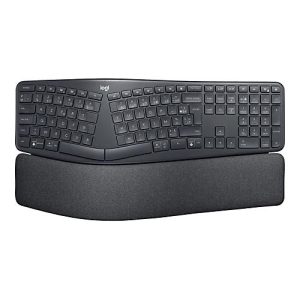 Logitech ERGO K860 – Tastatur – kabellos – 2.4 GHz, Bluetooth 5.0 – AZERTY – Französisch