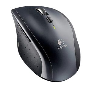 Logitech Funkmaus Marathon M705, für Rechtshänder, ergonomisch, 7 Tasten & Scrollrad,1000 dpi, bis 10 m, inkl. Unifying-Empfänger & Batterien, schwarz