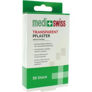 medi+swiss 36 St. wasserabweisende Pflaster. transparent