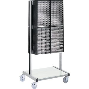 Magazinwagen TRESTON BT-550 B, für 8 Magazine Serie 550, ergonomischer Schiebegriff, bis 150 kg, ohne Magazine, Stahl, grau