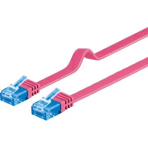 Patchkabel Cat 6a. Flachkabel 15m. magenta