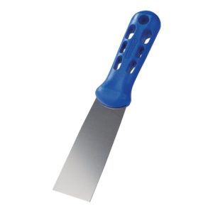 Malerspachtel B.40mm hochglanz-poliert Ku.flachoval,blau VA rostfr.