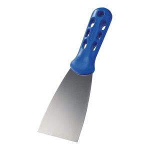 Malerspachtel B.60mm hochglanz-poliert Ku.flachoval,blau VA rostfr.