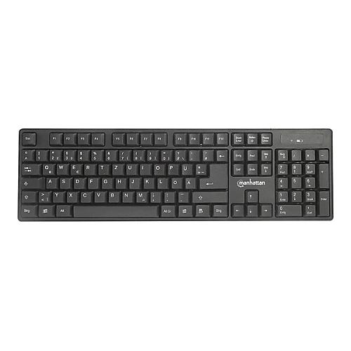 Manhattan - Tastatur-und-Maus-Set - kabellos - 2.4 GHz - QWERTZ - Deutsch