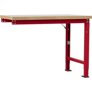 Manuflex Anbauwerkbank Profi Spezial, Tischplatte Kunststoff, 1250 x 700 mm, rubinrot Manuflex Anbauwerkbank Profi Spezial, Tischplatte Kunststoff, 1250 x 700 mm, rubinrot