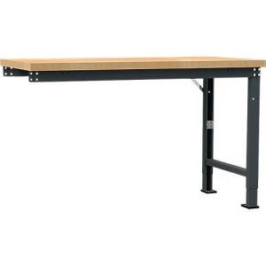 Manuflex Anbauwerkbank Profi Spezial, Tischplatte Multiplex, 1500 x 700 mm, anthrazit Manuflex Anbauwerkbank Profi Spezial, Tischplatte Multiplex, 1500 x 700 mm, anthrazit