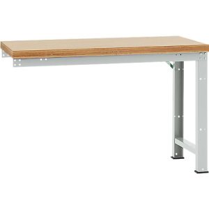 Manuflex Anbauwerkbank Profi Standard, Tischplatte Multiplex, 1500 x 700 mm, lichtgrau