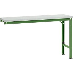 Manuflex Ansatztisch UNIVERSAL Spezial, 1500 x 800 mm, Melamin lichtgrau, resedagrün Manuflex Ansatztisch UNIVERSAL Spezial, 1500 x 800 mm, Melamin lichtgrau, resedagrün