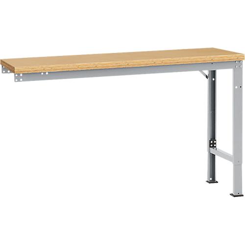 Manuflex Ansatztisch UNIVERSAL Spezial, 1500 x 800 mm, Multiplex natur, alusilber