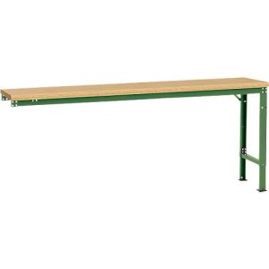 Manuflex Ansatztisch UNIVERSAL Spezial, 2000 x 800 mm, Multiplex natur, resedagrün Manuflex Ansatztisch UNIVERSAL Spezial, 2000 x 800 mm, Multiplex natur, resedagrün