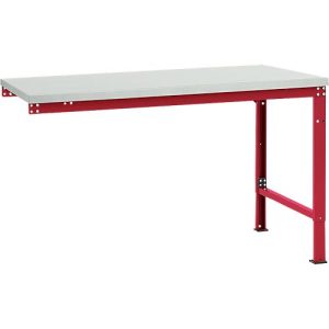 Manuflex Ansatztisch UNIVERSAL Spezial, Tischplatte Kunststoff, 1500×1000, rubinrot