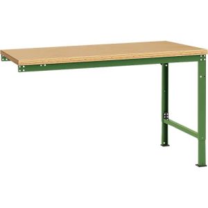 Manuflex Ansatztisch UNIVERSAL Spezial, Tischplatte Multiplex, 1500×1000, resedagrün
