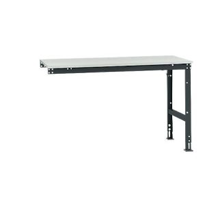 Manuflex Ansatztisch UNIVERSAL Standard, 1500 x 800 mm, Kunststoff lichtgrau, anthrazit